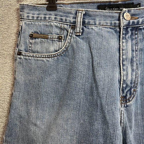 Calvin Klein Jeans Men's 34 Blue Straight Leg Medium Wash High Rise Denim - Picture 4 of 16